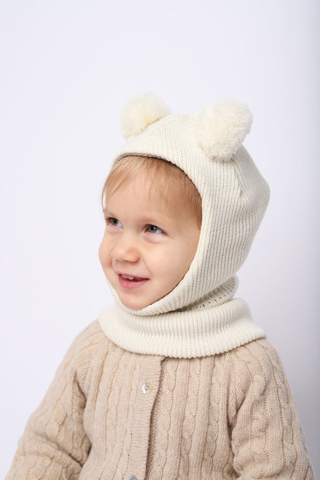 Merino vilnos šalmukas - kepurė Snowflake