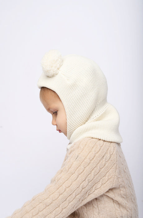 Merino vilnos šalmukas - kepurė Snowflake