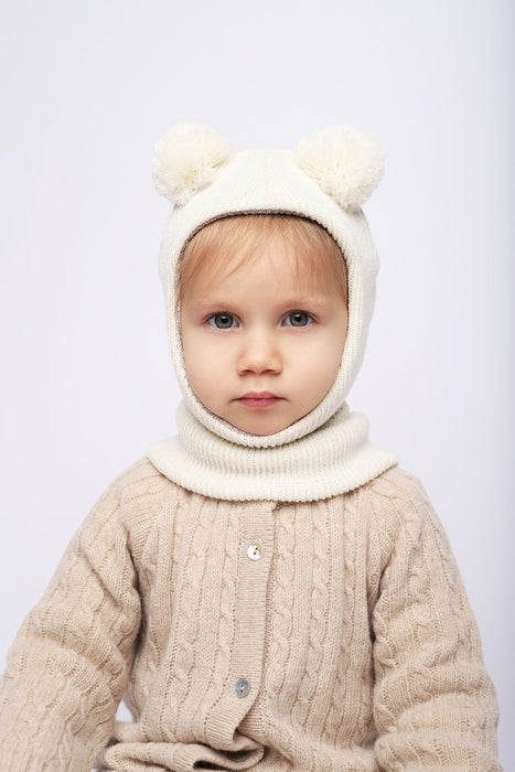 Merino vilnos šalmukas - kepurė Snowflake