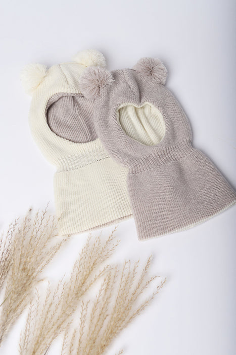 Merino vilnos šalmukas - kepurė Snowflake