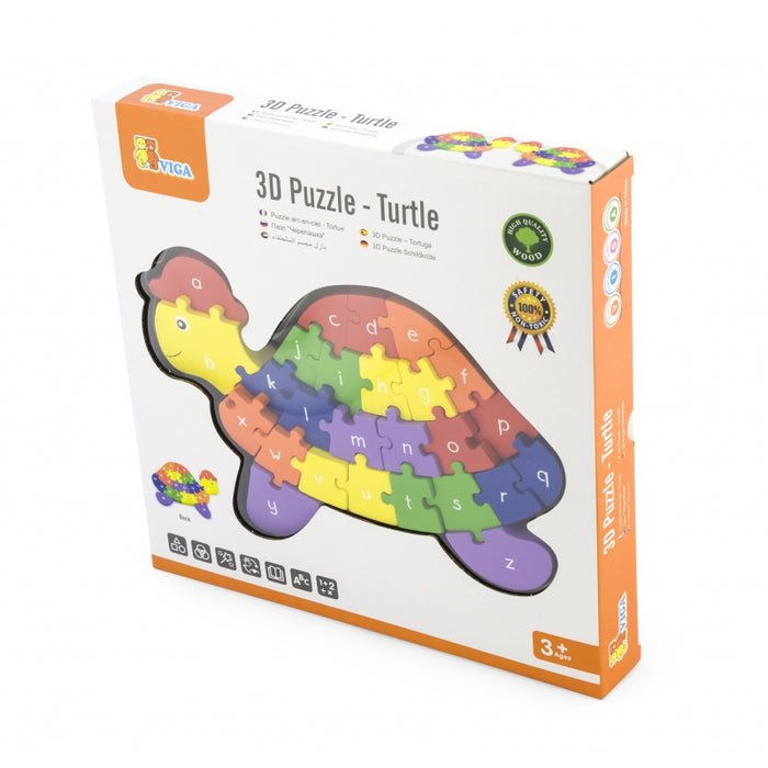 Medinė dvipusė 3D dėlionė Vėžlys