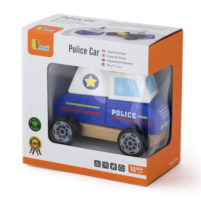 Medinis policijos automobilis, sudedamas iš kaladėlių