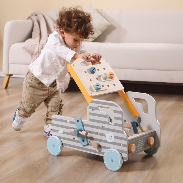 Medinis stumdukas - automobilis Dirbtuvės su įrankiais