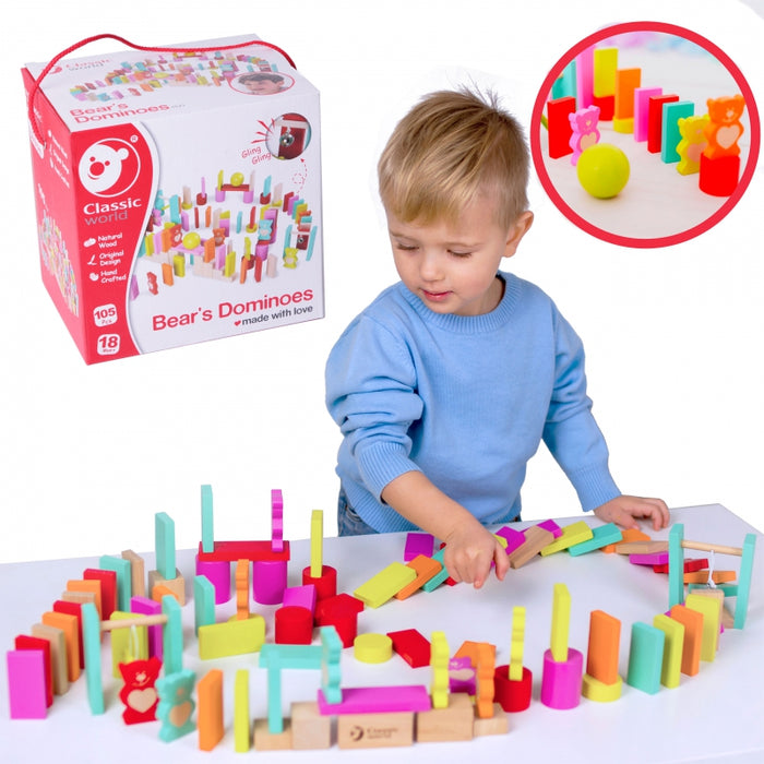 Medinės domino kaladėlės (105vnt.)