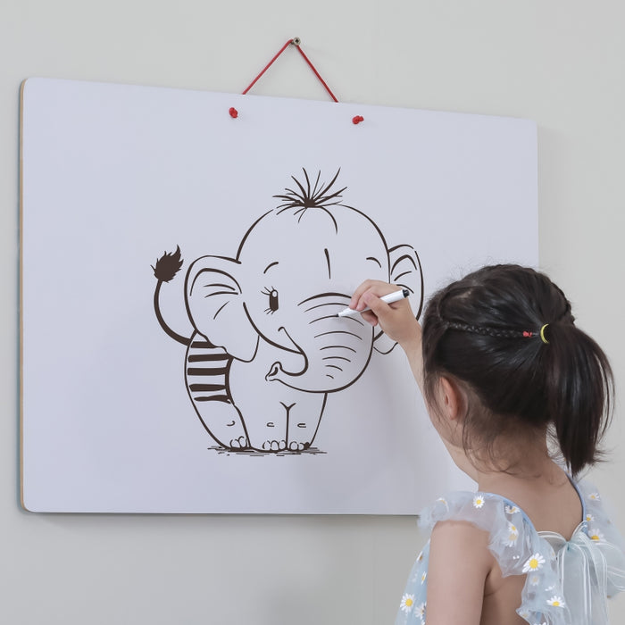 2 in 1 edukacinė lenta su magnetiniu pasaulio žemėlapiu